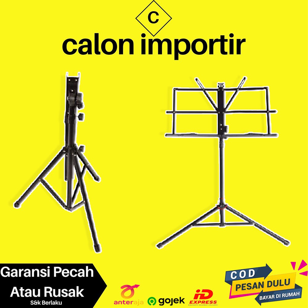 Stand Tripod Dudukan Tatakan Penyangga Rekal Rehal Buku Musik Model Berdiri Partitur Musik Piano DLL