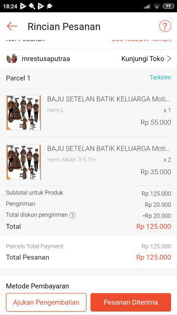 Baju Setelan Batik Keluarga Motif Cendrawasih Kuning / Bisa Pisah Batik Anak