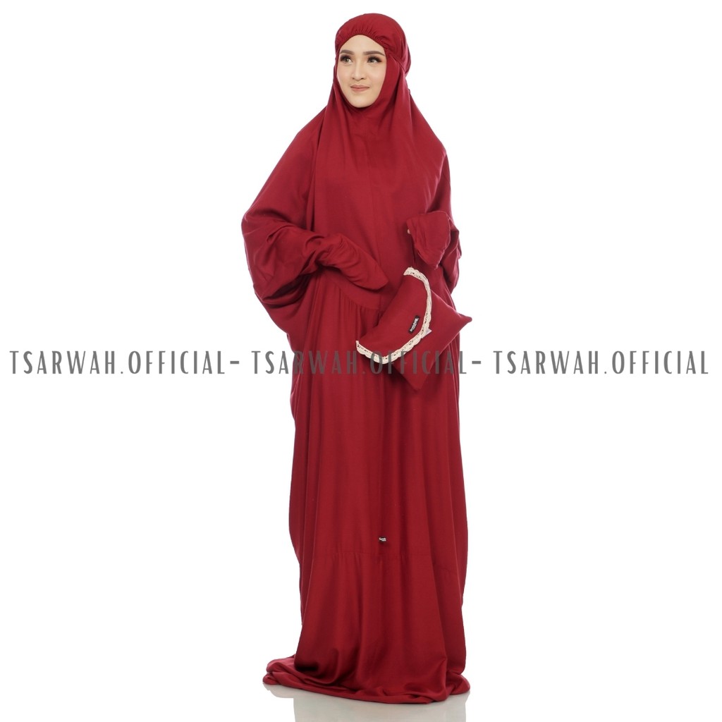 Mukena Terusan Dewasa Polos Katun Rayon Premium