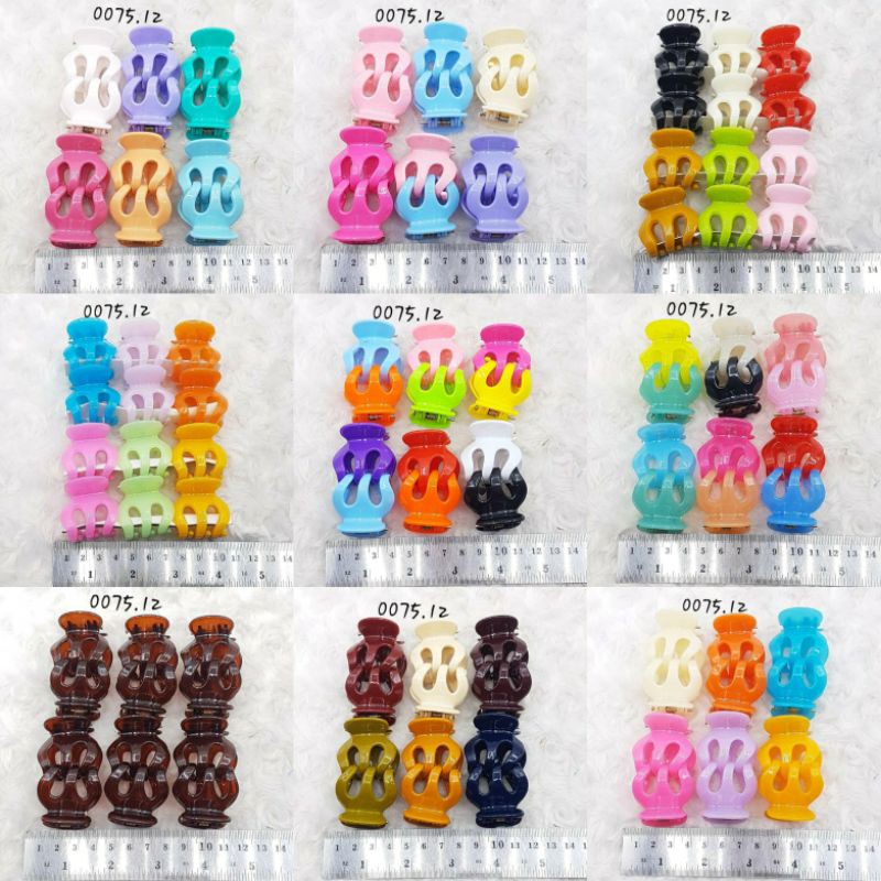 [12pcs]JEPIT JEDAI KECIL 2CM 3CM - GLOSSY DOFF