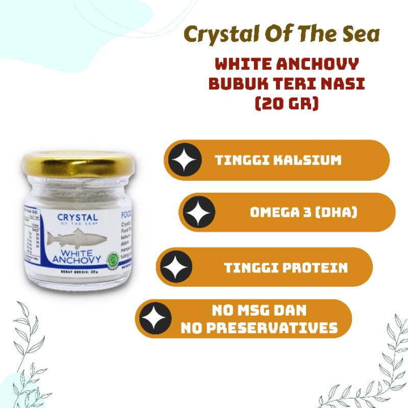 

Crystal Of The Sea White Anchovy (Bubuk Teri Nasi)/MPASI