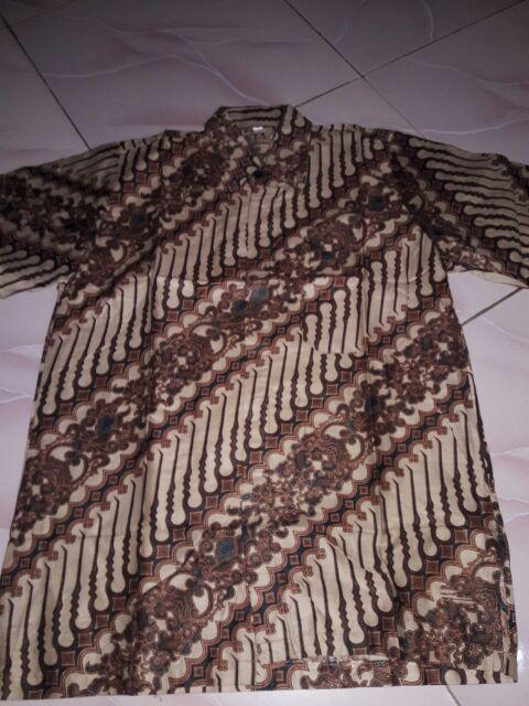 Asifa Batik Hrb026 Kenongo Kemeja Tosca Pendek Pekalongan Padi M L Xl Sogan Tulis Halus Kemeja Batik