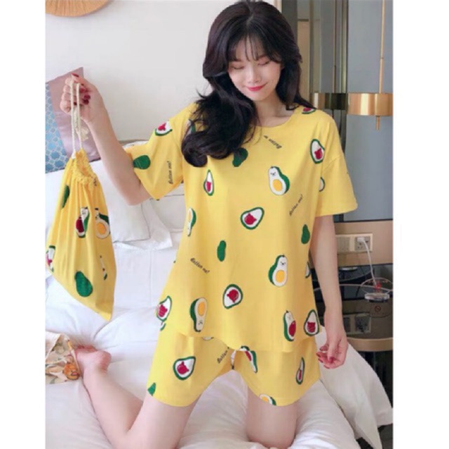 JC- Stelan Tidur  Import 3/4 Free pouch / Stelan wanita terbaru / Piyama wanita HP