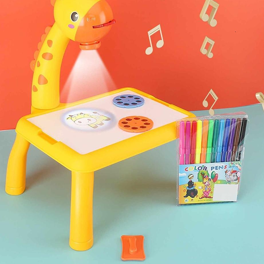 # HJ # Meja Gambar Anak Proyektor Karakter / Meja Belajar Melukis Motif /mainan edukasi anak