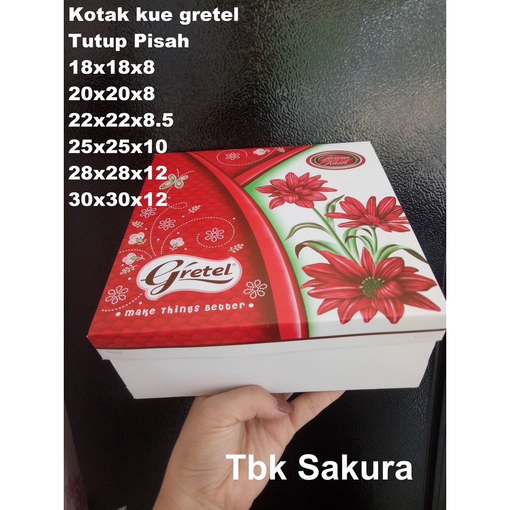 1pc Kotak Kue / Kotak Gretel 20x20x8