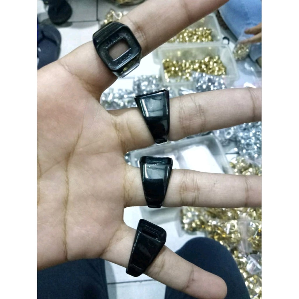 EMBAN GAGANG KOKOT RING IKAT CINCIN TITANIUM OCTAGON SQUARE KANTORAN