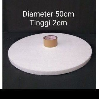 Diameter 50cm Tinggi 1-15cm Dummy Cake Styrofoam Gabus (khusus Ojol)