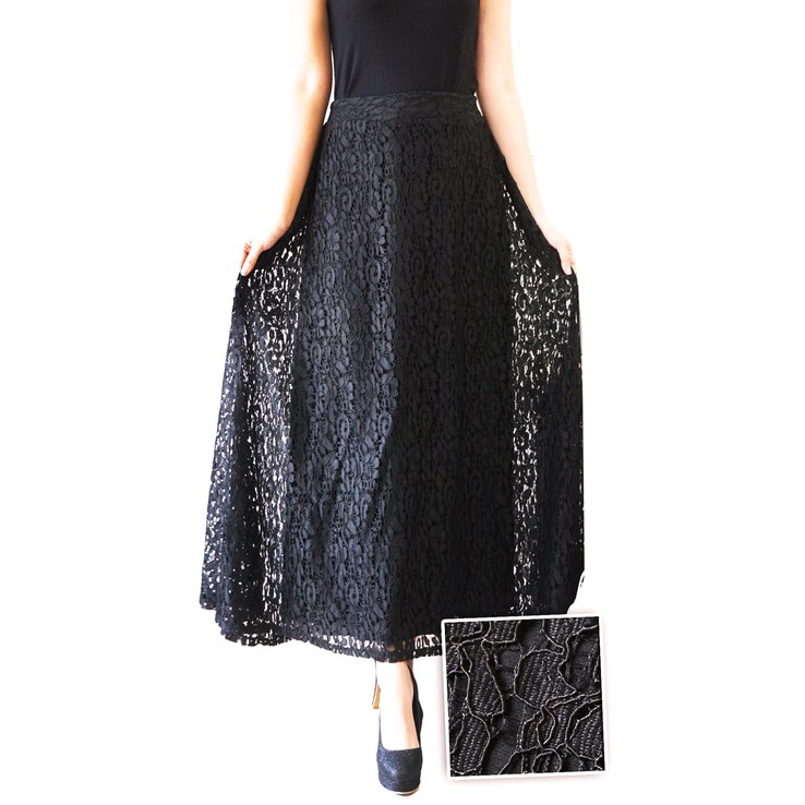 Rok Panjang Sonia / Rok Flare / Rok Maxi / Rok Klok / Brukat Lace