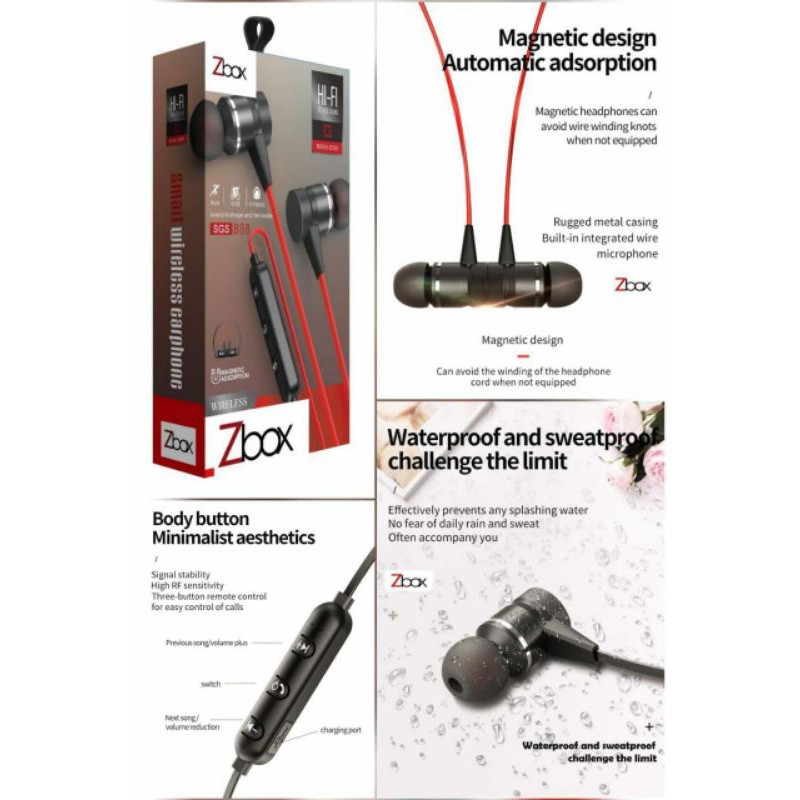 Hansfree Bluetooth Sport Zbox SGS 888