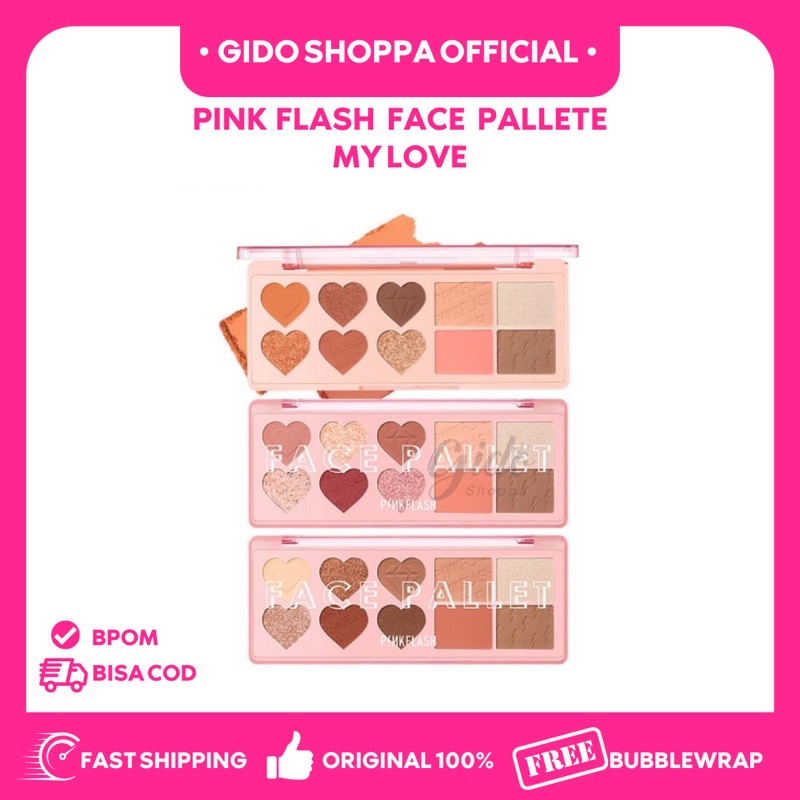 ❤️GIDOSHOPPA❤️ PINKFLASH - OH MY LOVE  EYESHADOW PALLETE BPOM