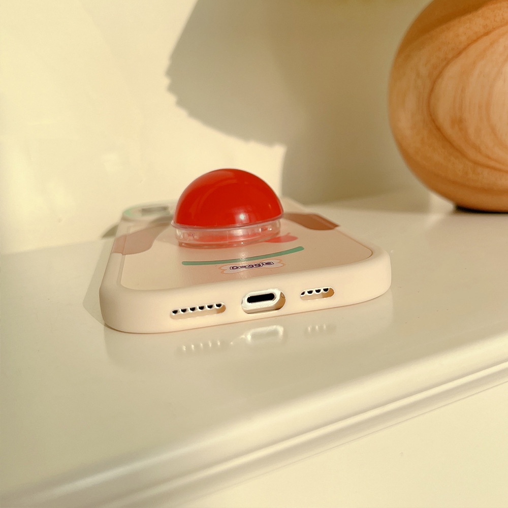 IPHONE 3d Hidung Merah Kartun Lucu Anjing Anjing Lembut Silikon Case Untuk Iphone7 8 PLUS X XR XS 11 12 13 14 MINI PRO MAX SE 2020 Phone Cover