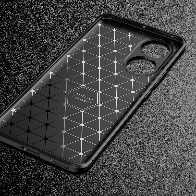Soft Case Silikon Tekstur Carbon Fiber Shockproof Cover Huawei Honor 50 Lite