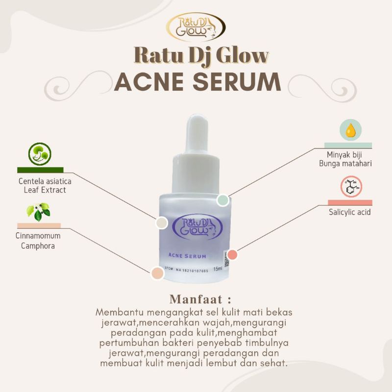SERUM ACNE RDJ/ SERUM GLOWING/SERUM RATU DJ