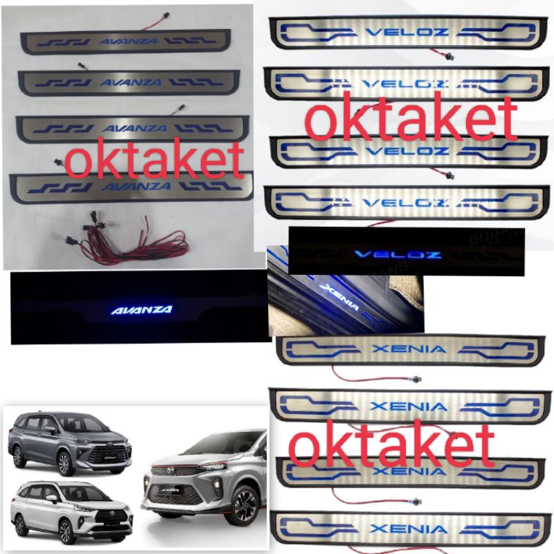 sillplate samping Avanza Xenia Veloz 2021 2022 Stainless lampu