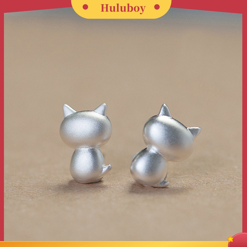 Hu Hu Hu Hu Hu Alat Bantu Pasang Kacamata♡ Anting Tusuk Bentuk Kucing Lucu Untuk Wanita