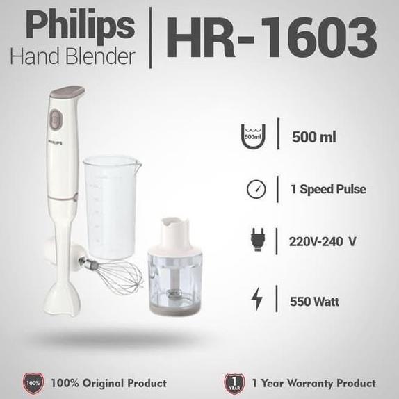 Jual ORIGINAL PHILIPS HR1603 HAND BLENDER TANGAN HR 1603 GARANSI