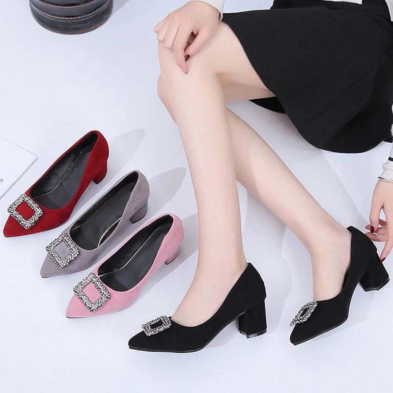 RYS468445 JKT Sepatu  Hak  Tahu Wanita Korea  Import  