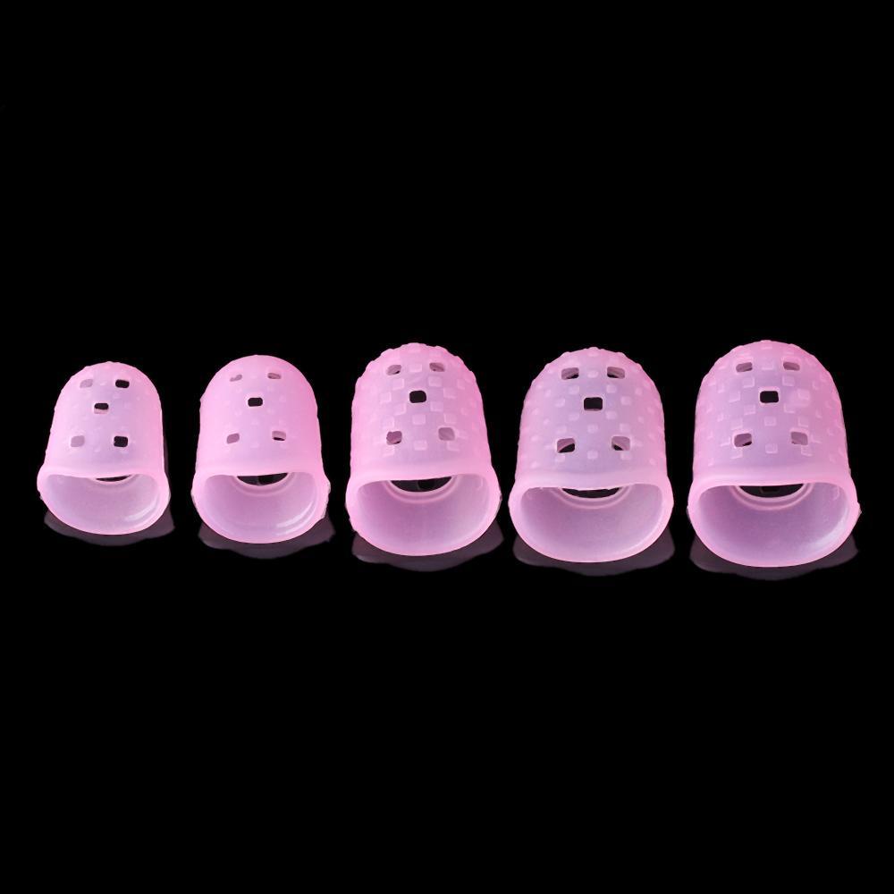 Suyo 4pcs/set Pelindung Jari 6warna Fingertall Silikon Non-slip Untuk Ukulele