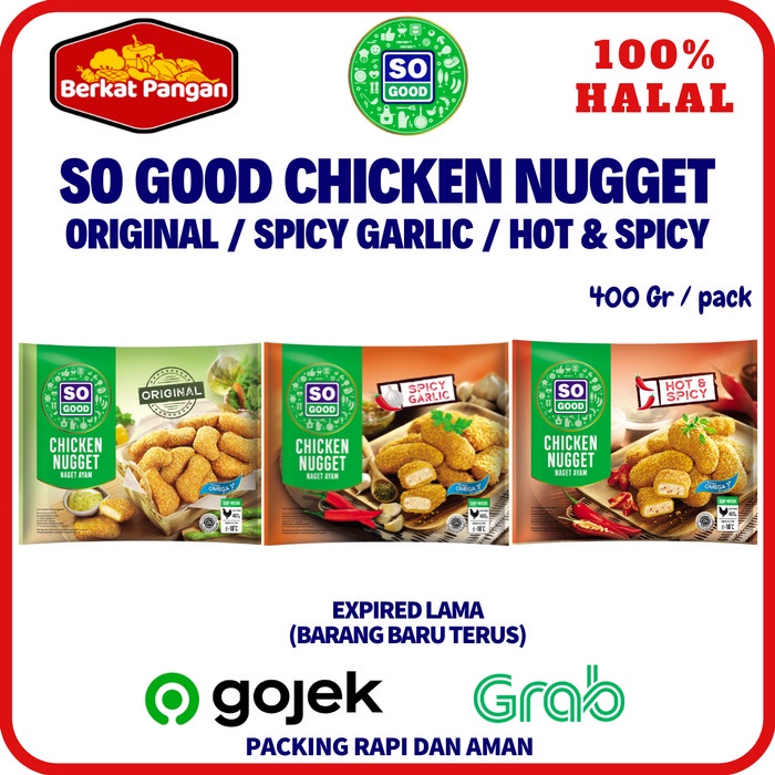 So Good Chicken Nugget Original / Spicy Garlic / Hot &amp; Spicy 400 gr