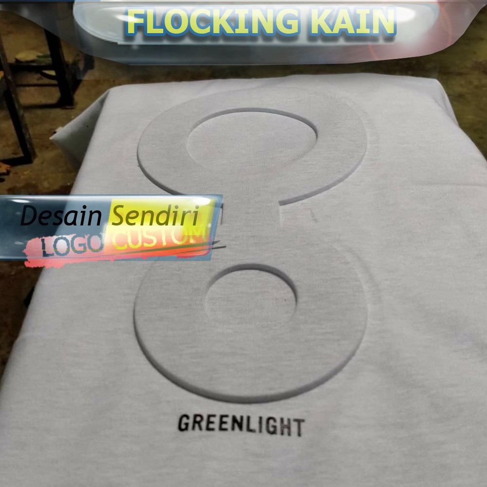 TEMPAT MAKLOON FLOCKING BUAT KEMEJA, KAOS & TOPI DI BANDUNG - DESAIN CUSTOM