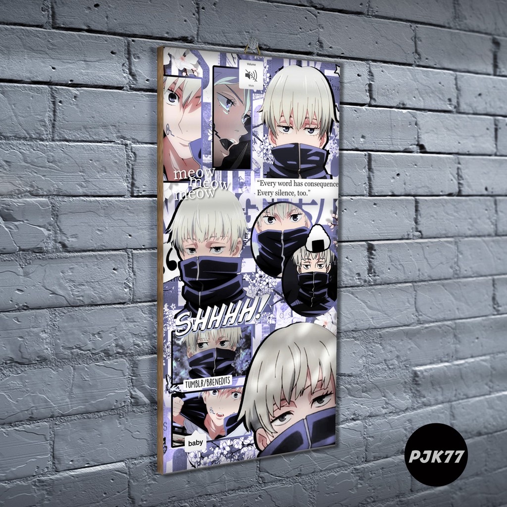 Poster Kayu Jujutsu Kaisen / Dekorasi Rumah /Poster murah/ Anime / desain / 2021 / gambar / PJK-PJK77