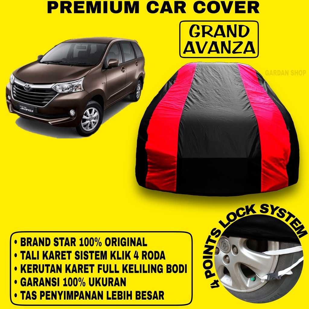 Body Cover GRAND AVANZA Sarung MERAH Penutup Bodi Mobil Grand Avanza Waterproof PREMIUM Cover