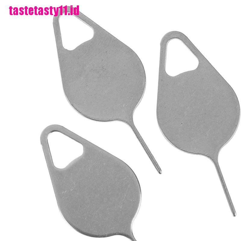 3pcs / set Jarum Pin Kunci Eject Pembuka Tray Sim Card Bahan Stainless Steel