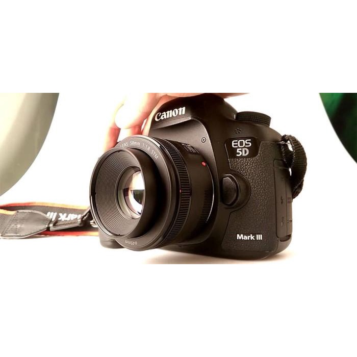 LENSA FIX CANON 50MM F1.8 STM PAKET ADAPTER MEIKE TO CANON EOS M