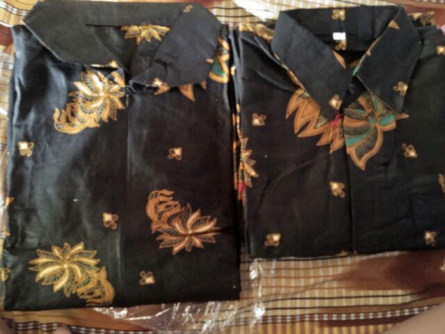 Couple Batik Sogan / Sarimbit Gamis Sogan Lengan Panjang
