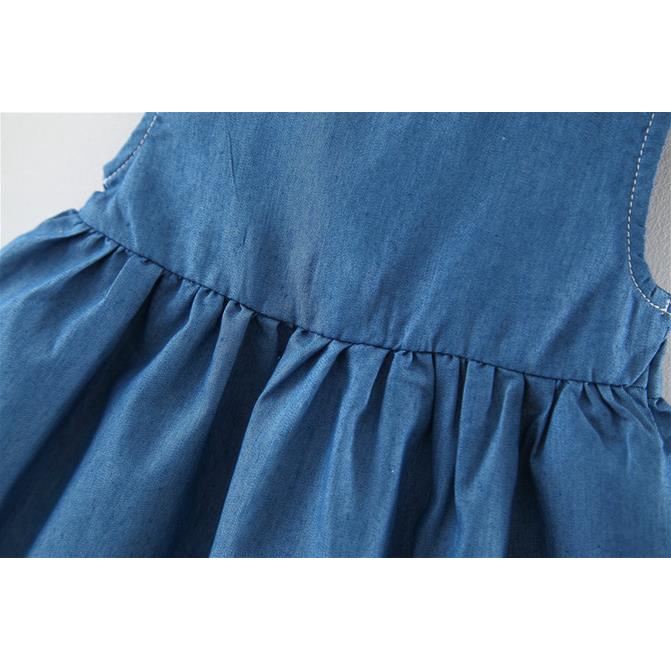 Cherry COD Naura Denim Dress Anak Perempuan Katun Motif Denim / Baju Anak Perempuan - D49