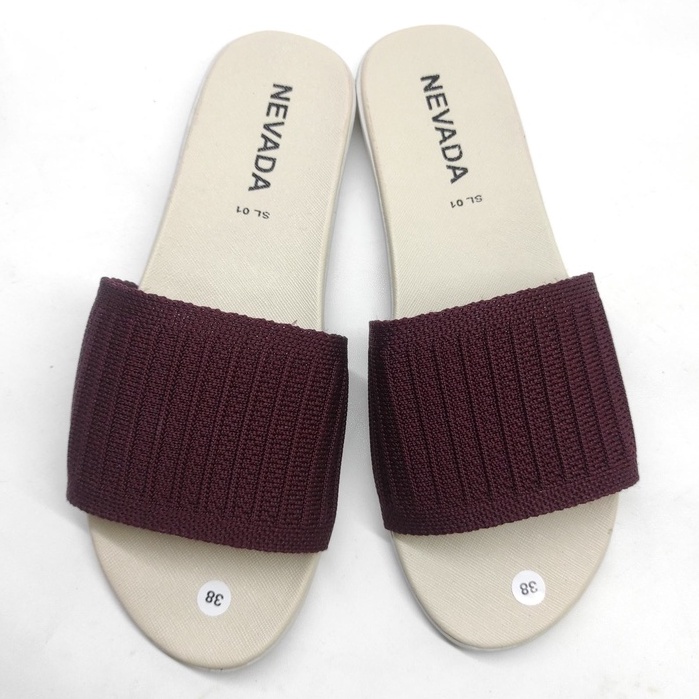 Sandal Slide Selop Rajut Import Termurah - Sandal Wanita Nevada slip on -176