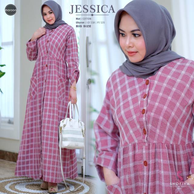 JESSICA DRESS JUMBO GAMIS MUSLIM BY SHOFIYA