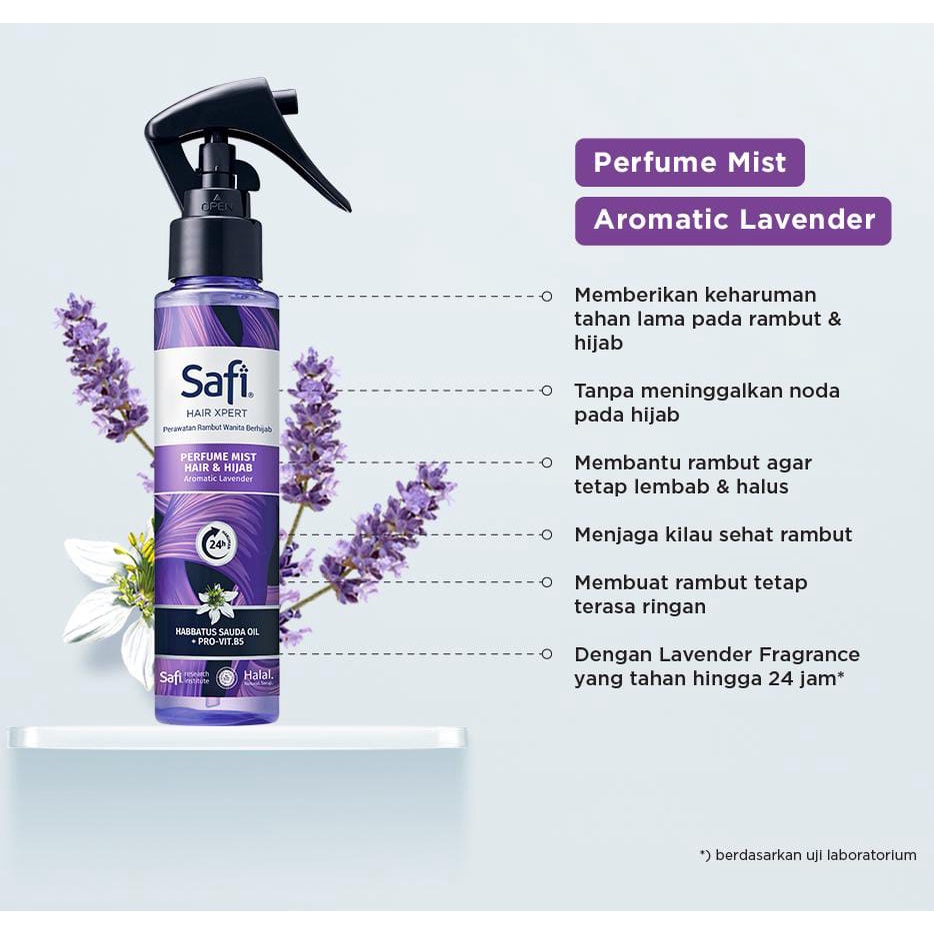 SAFI HAIR XPERT HIJAB&amp;HAIR PERFUME MIST AROMATIC LAVENDER/ROSE 100ML