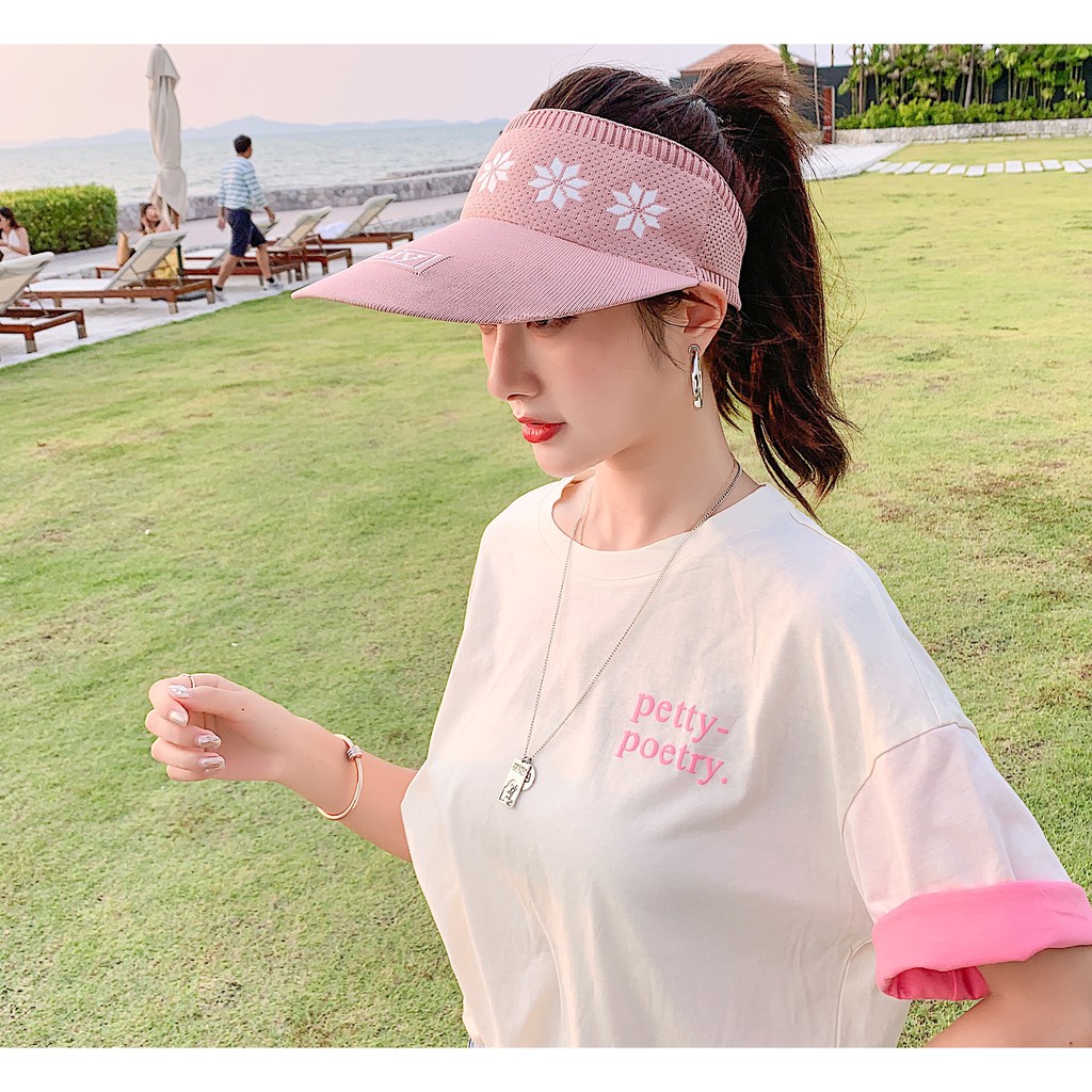 Topi Baseball Motif Daisy Bunga Pelindung Sinar Uv Fashion Untuk Wanita Gaya Korea