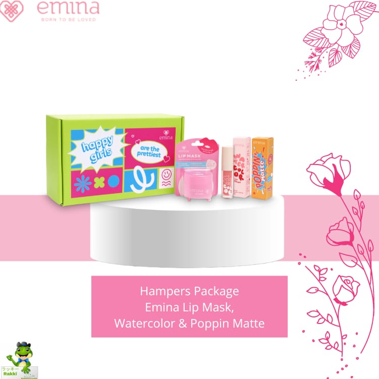 ❣️Rakkistore99❣️  Emina Girls Are the Prettiest Makeup Box | Hampers Ramadhan (Lip Serum,  LIp Cream, Lip Mask)