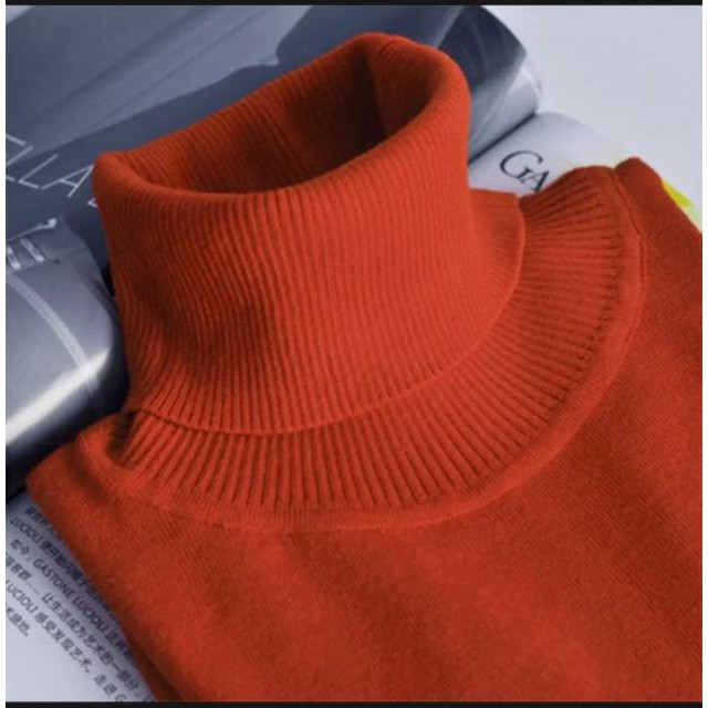 Baju rajut leher panjang / turtle neck lipat