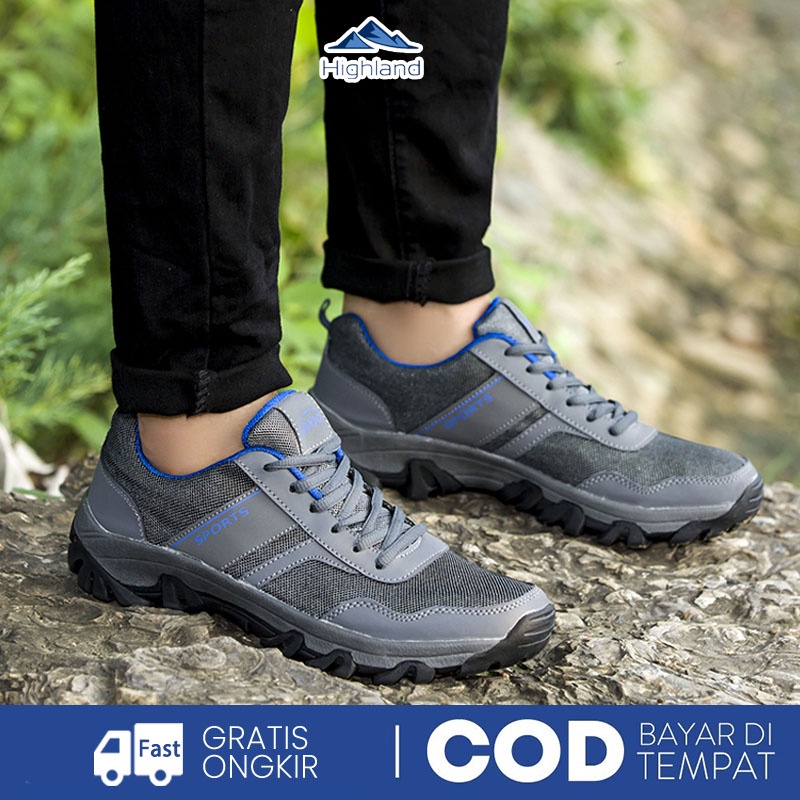 Highland Sepatu Pria Casual Sepatu Gunung Hiking Outdoor Sepatu Sneakers Pria Import MH207