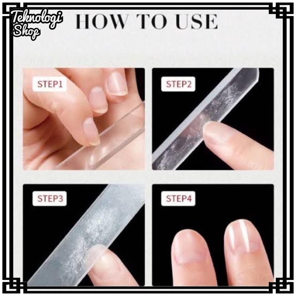 Kikir Kuku Glass/ Buffer Kuku/ Pengkilat Kuku Untuk Manicure dan Pedicure