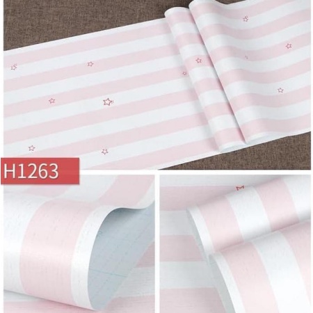 Wallpaper Salur Pink Bintang-Bintang Panjang 8 M, 1 roll