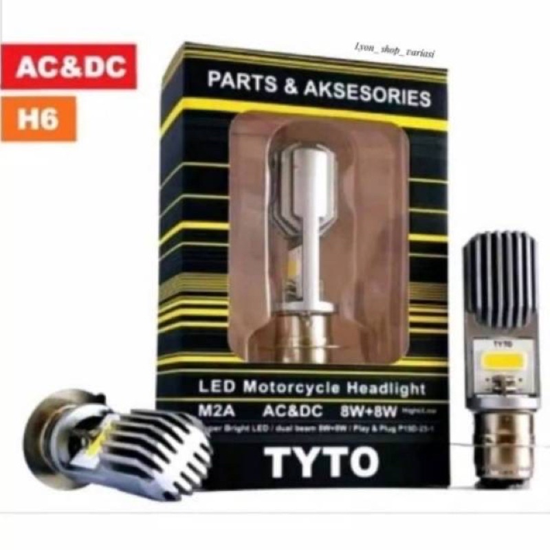 Lampu Led Depan Tyto M2A Headlamp H6 M2A 2 Sisi Bebek Matic AC DC Original TYTO