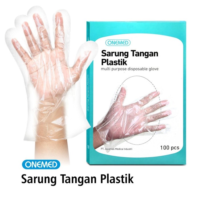 Sarung Tangan Plastik Onemed Box Isi 100 Pcs OJ2