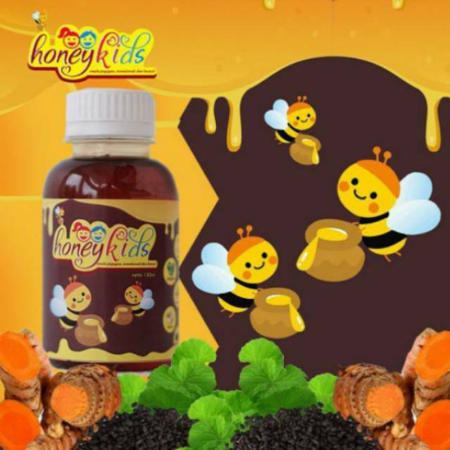 HONEYKIDS Madu Penambah Nafsu Makan dan Daya Tahan Tubuh Anak 130 Ml