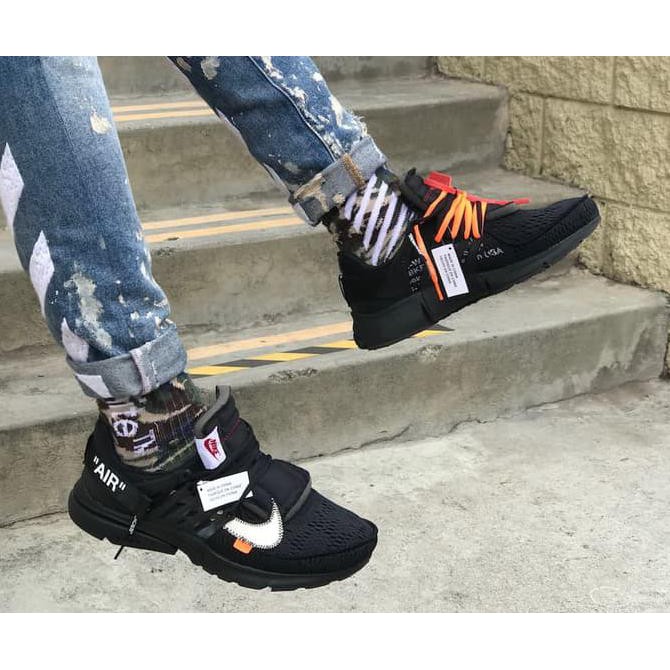 Sepatu Pria - Off White x Nike Air Presto Triple Black - PRM