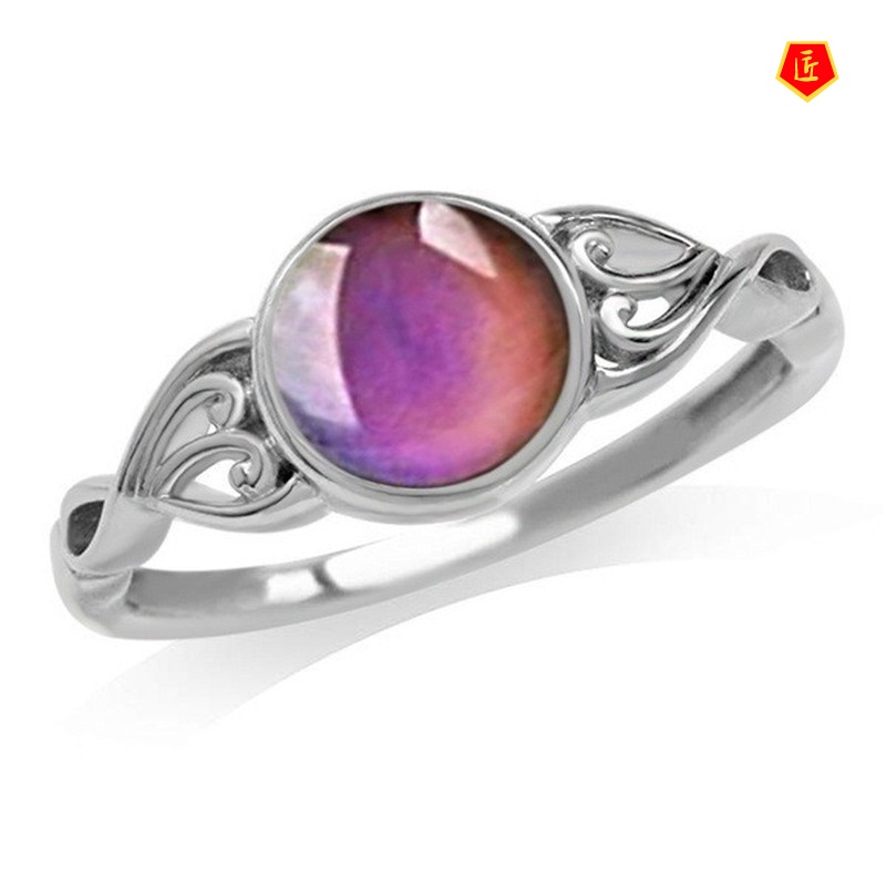 [Ready Stock]Creative Temperature Sensing Color Changing Ring Retro