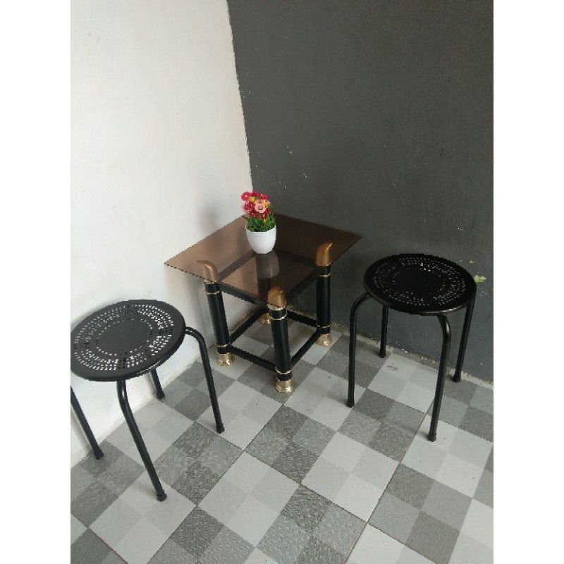 kursi cafe / kursi teras / kursi sante / metal stool /  kursi taman /  kursi metal / kursi bulat / kursi besi