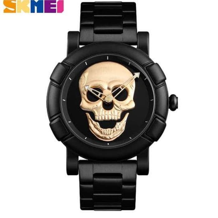 Jam Tangan Original Pria Skmei 9178 Motif Tengkorak Garansi 1 Tahun