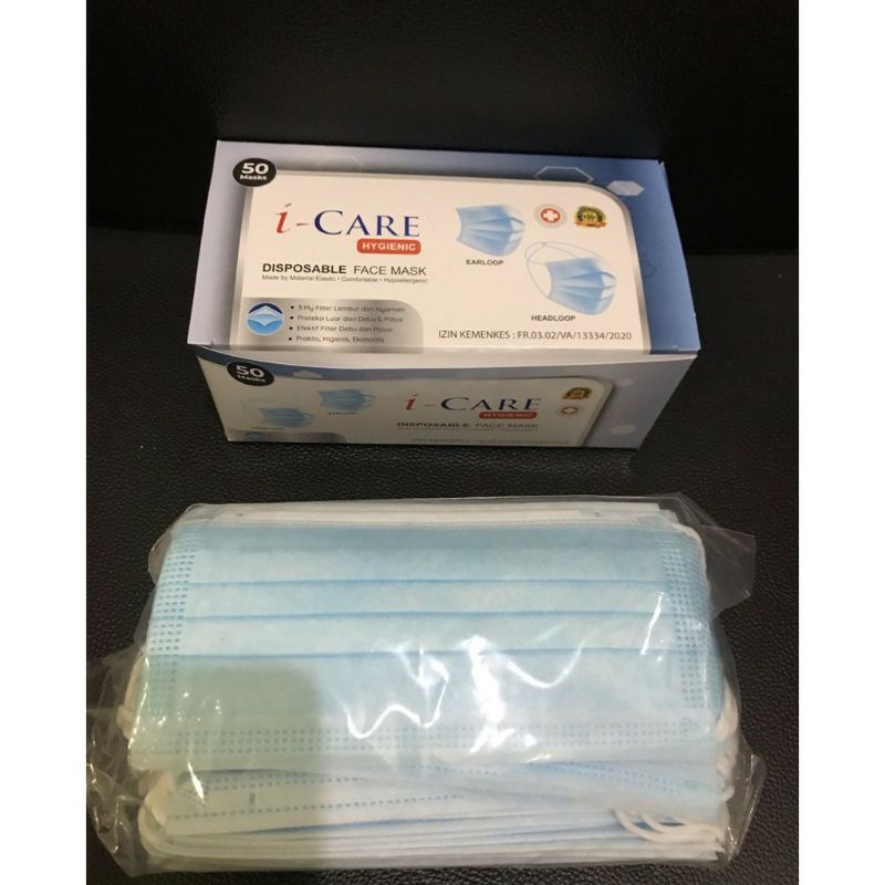 Masker 3 ply i-care
