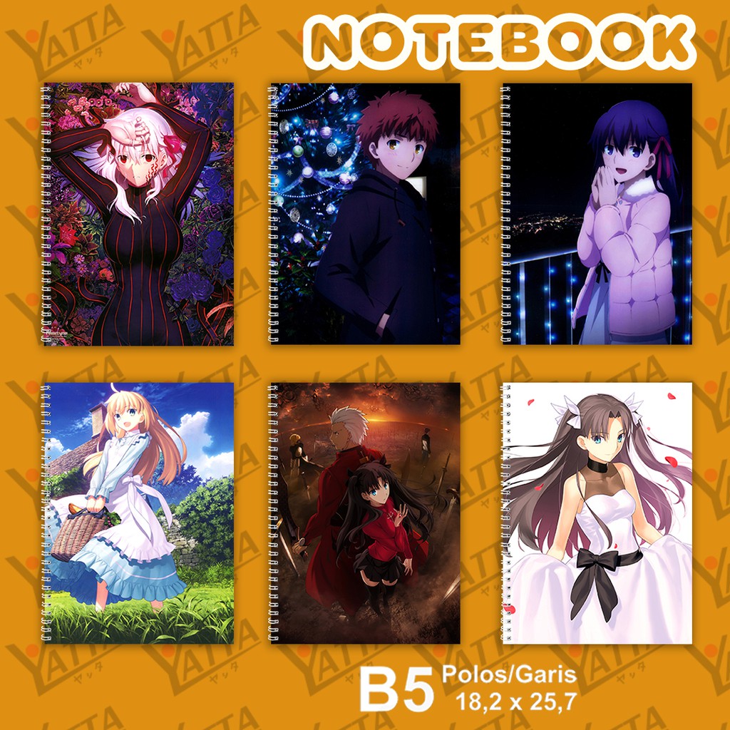

Notebook Anime ukuran B5 18,2 x 25,7 cm Fate Stay