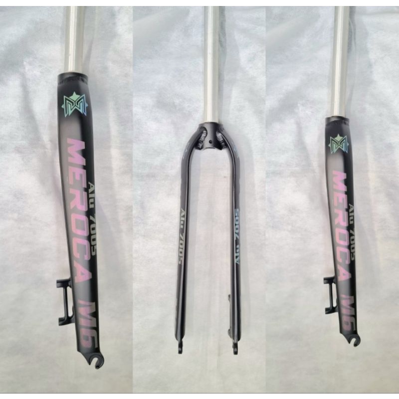 Meroca Fork Sepeda Rigid Disc Brake Hard Fork Sepeda Reflective