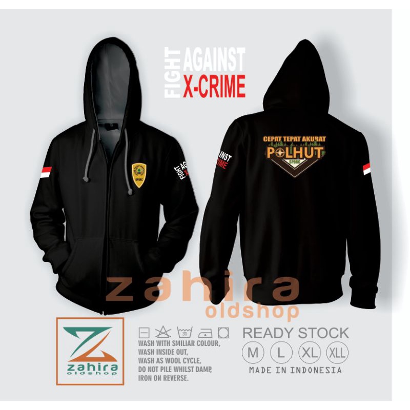 Jaket Polisi Kehutanan/Hoodie Zipper Polhut/Sweater Polhut Polisi hutan